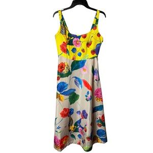 NWT Tuckernuck Vivid Jardin Dominique Midi Floral Dress